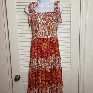 Abel the Label Floral Smocked Maxi Dress Size M
